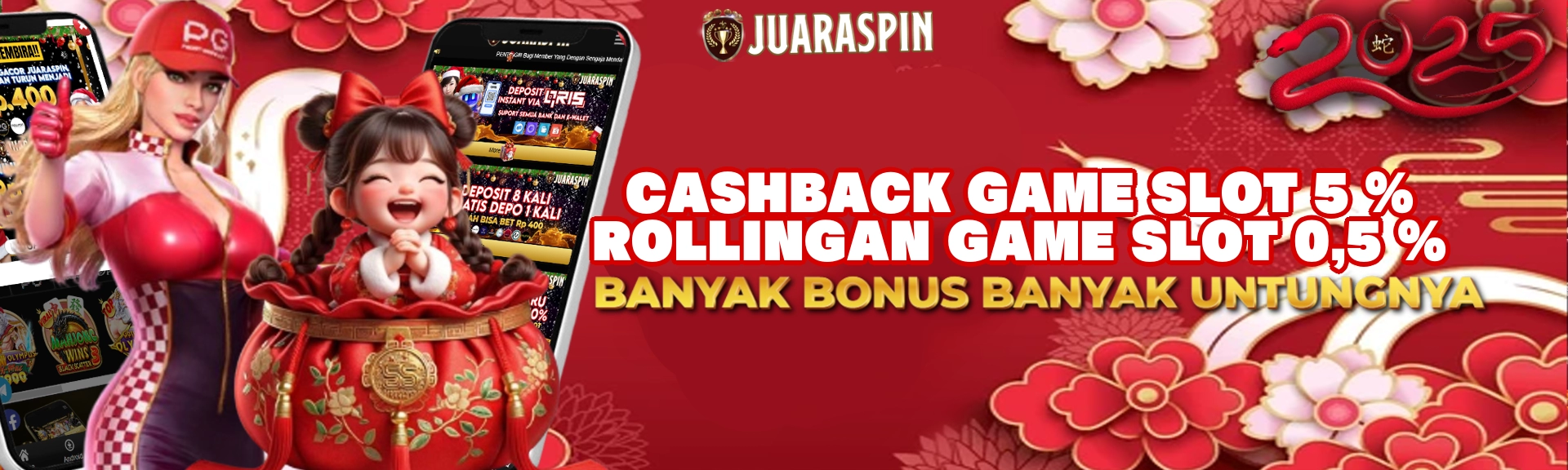 Cashback 5% dan Rolingan Slot 0.5% buat main makin untung di semua game favoritmu.